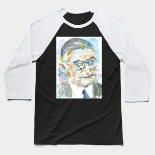 SARTRE - watercolor portrait .€ Baseball T-Shirt